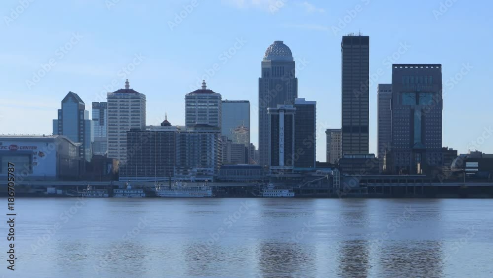 Timelapse of Louisville, Kentucky across the Ohio River 4K Timelapse of Louisville, Kentucky across the Ohio River 4K