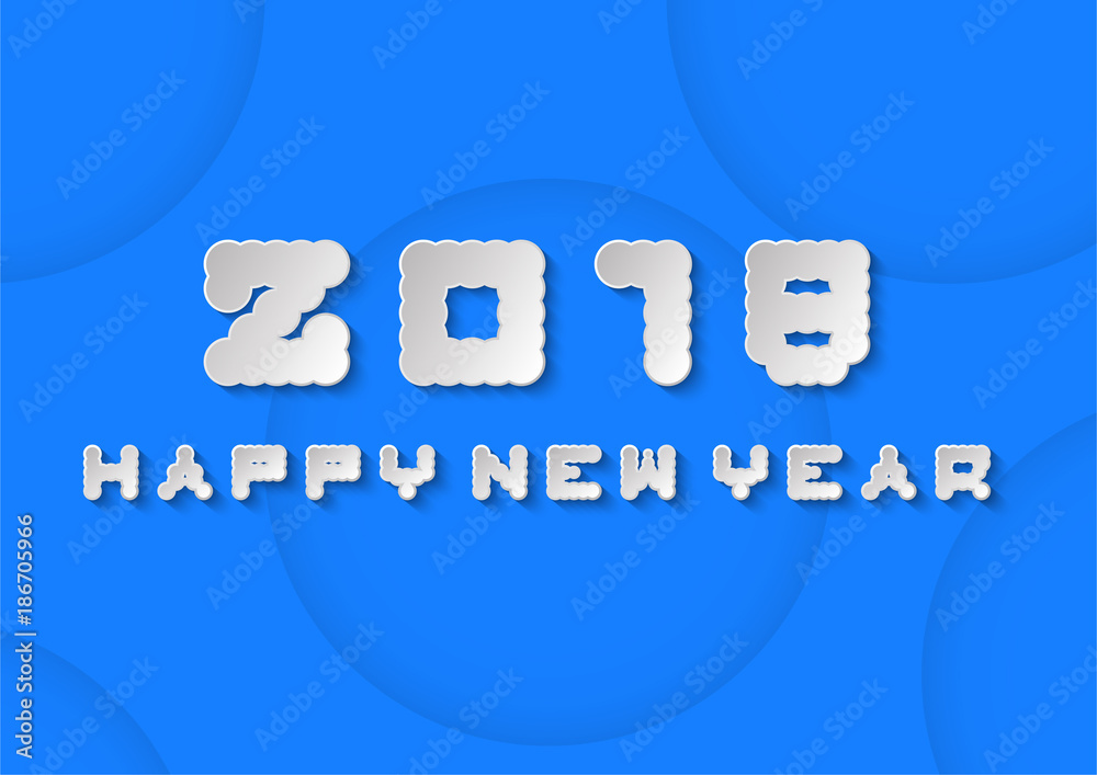 Happy new year text on blue background. Happy new year text on blue background.