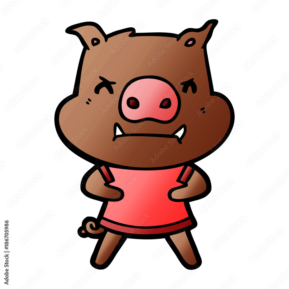 angry cartoon pig angry cartoon pig