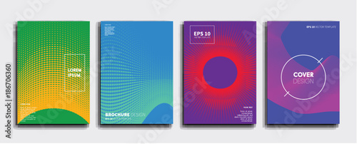 Obraz na płótnie Minimal Vector cover designs. Future Poster template. w salonie