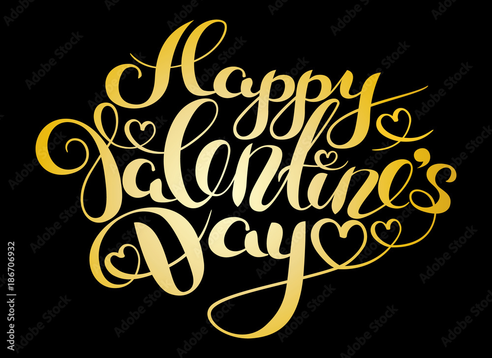 Happy Valentines Day card. Hand Drawing Vector Lettering design. Good For Greeting Cards, Print Design. Vector Illustration Happy Valentines Day card. Hand Drawing Vector Lettering design. Good For Greeting Cards, Print Design. Vector Illustration