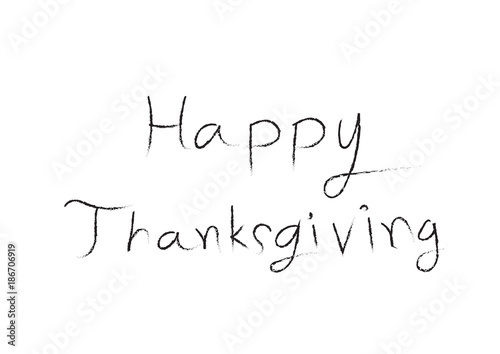 Happy thanksgiving with art text design.
