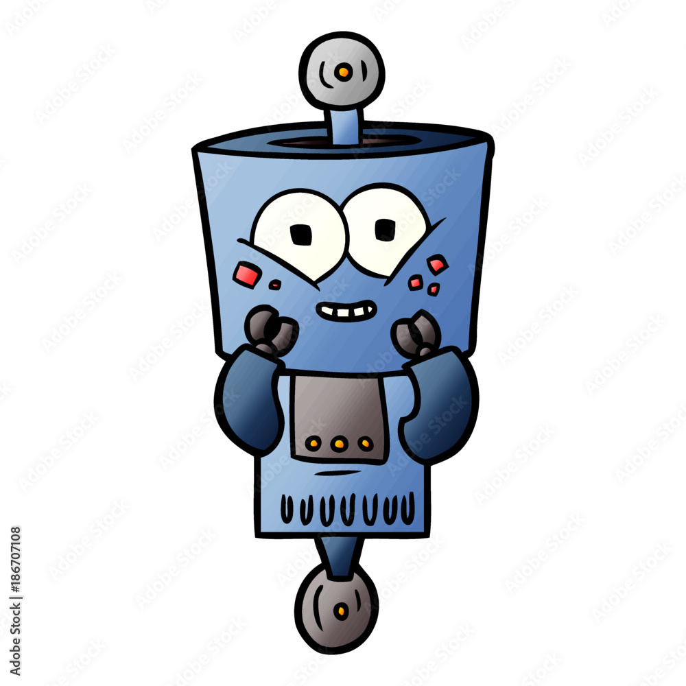 happy cartoon robot happy cartoon robot