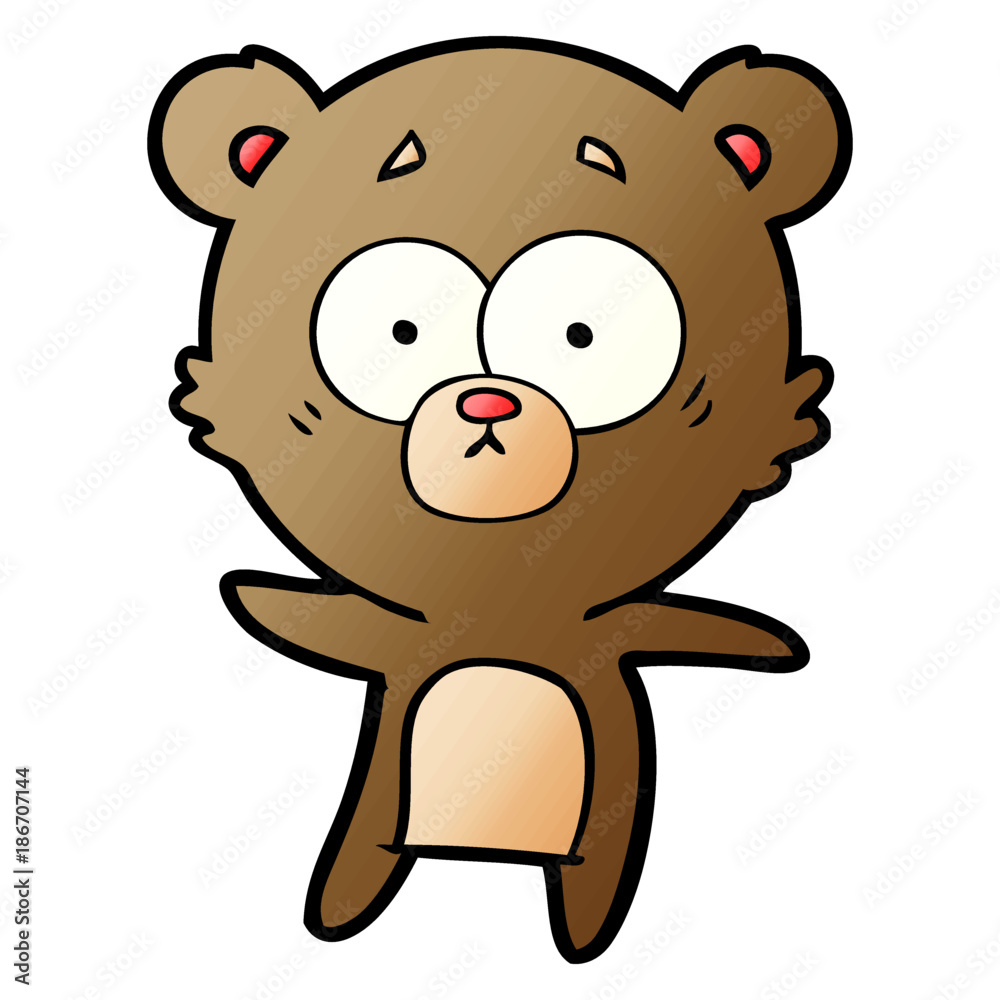 anxious bear cartoon