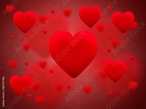 abstract red heart background