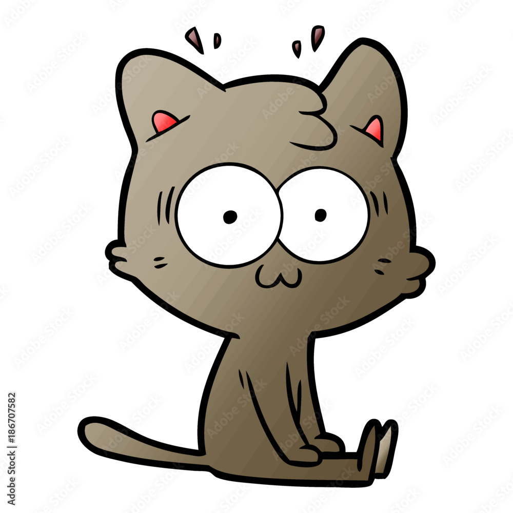 cartoon surprised cat cartoon surprised cat