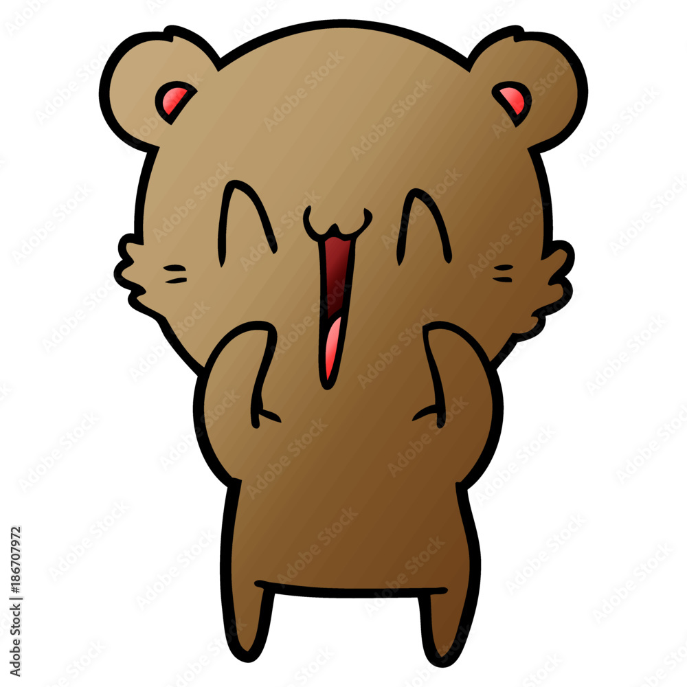 Obraz premium happy bear cartoon