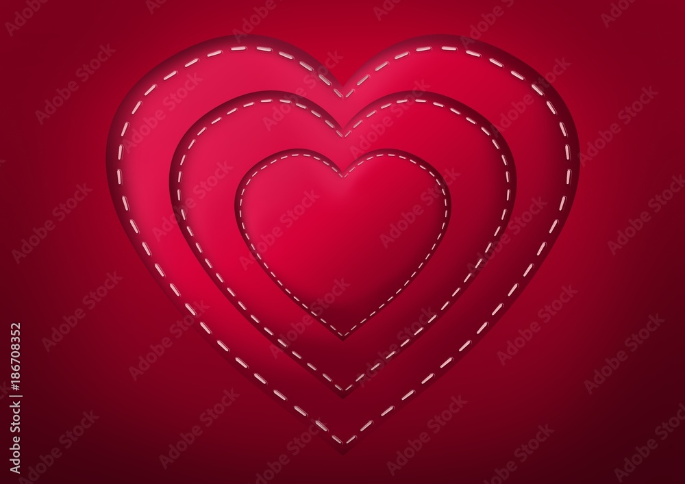 Valentines day design with hearts Valentines day design with hearts