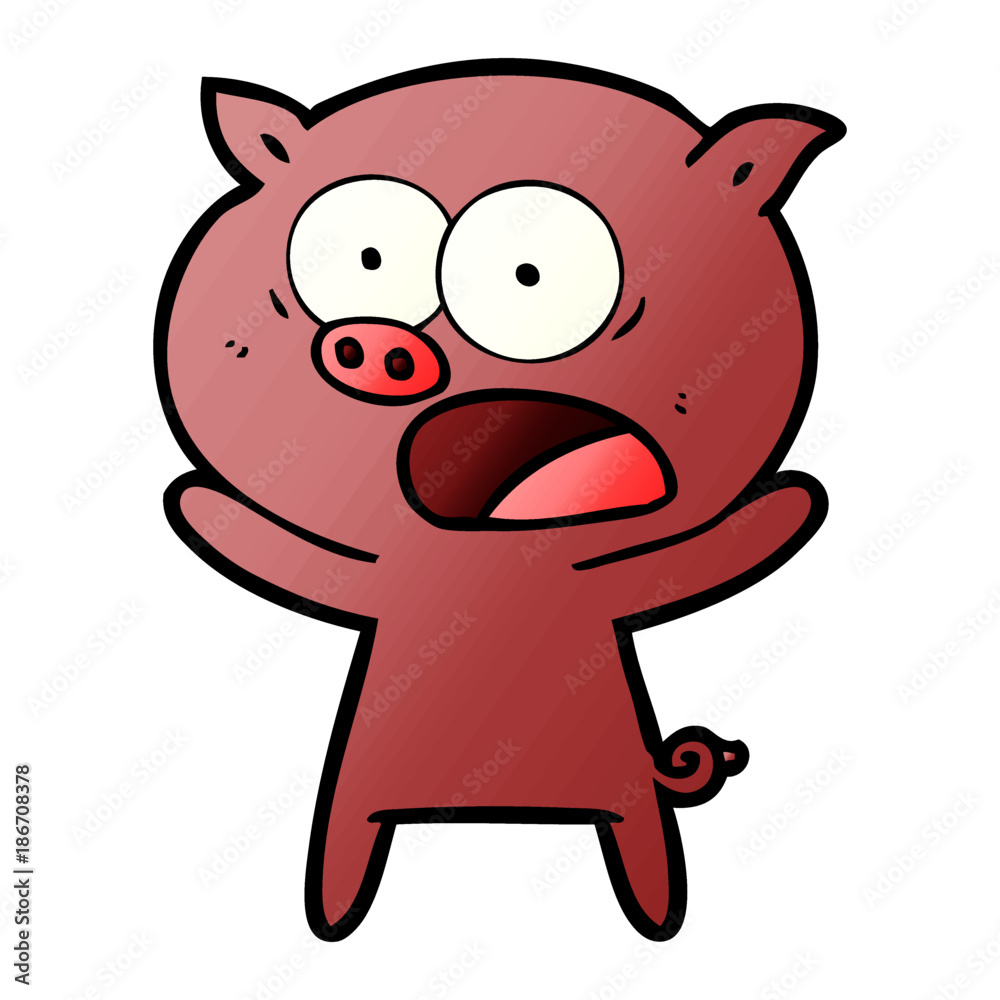 cartoon pig shouting cartoon pig shouting