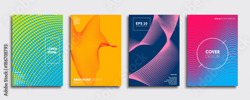 Obraz na płótnie Minimal Vector cover designs. Future Poster template. w salonie