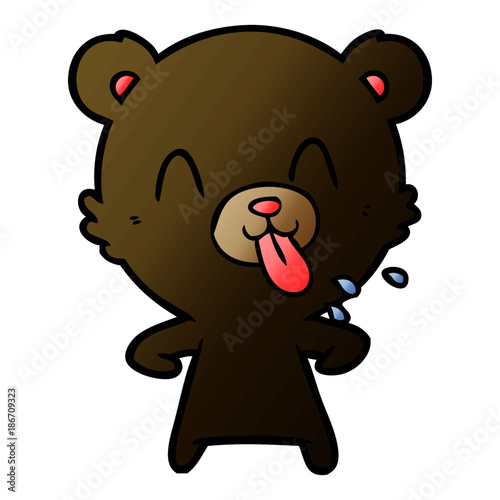 rude cartoon bear