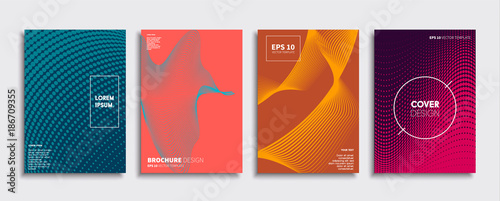 Obraz na płótnie Minimal Vector cover designs. Future Poster template. w salonie