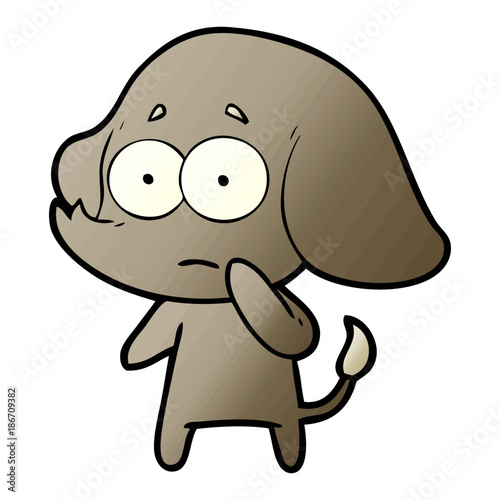cartoon unsure elephant