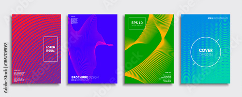 Obraz na płótnie Minimal Vector cover designs. Future Poster template. w salonie