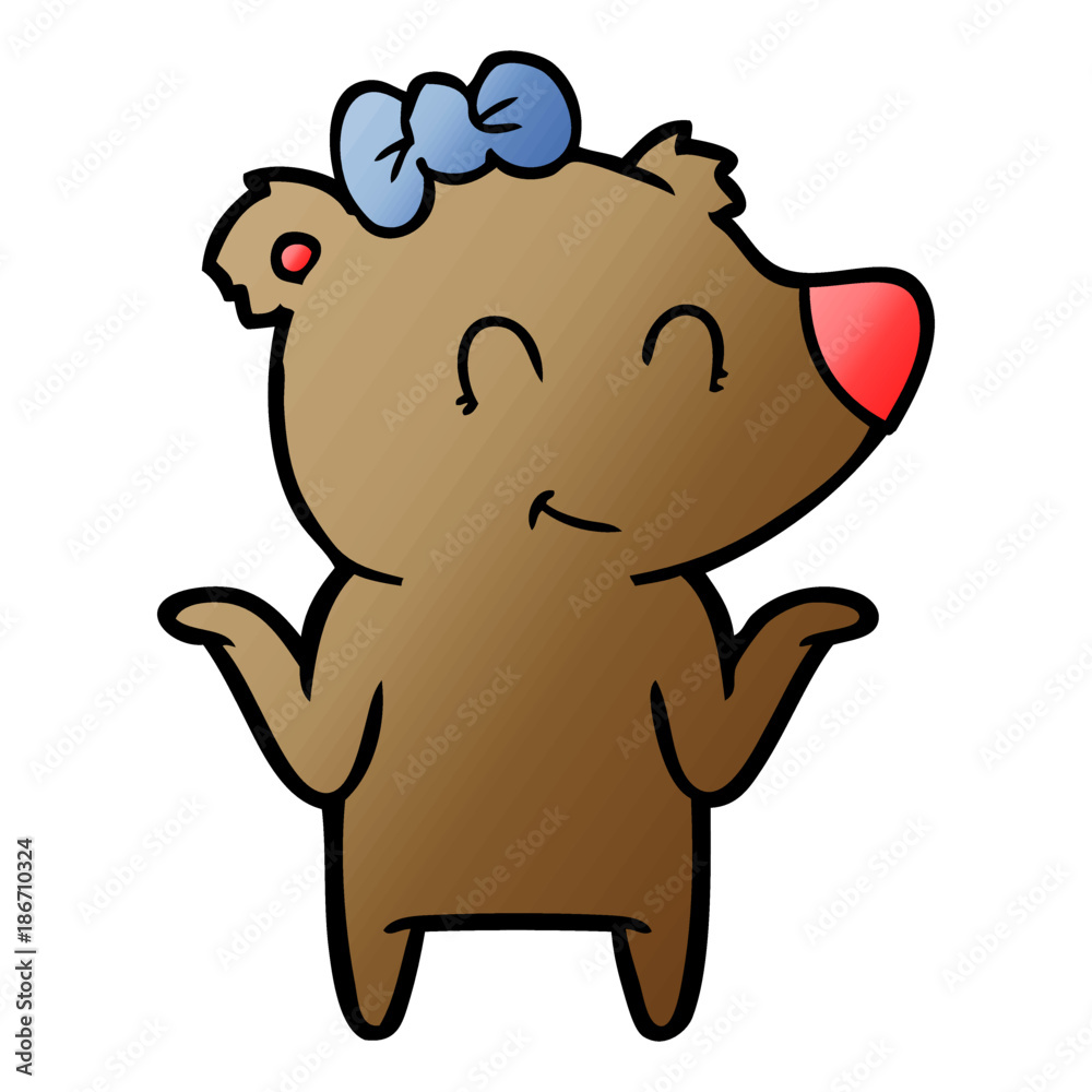 Obraz premium female bear cartoon