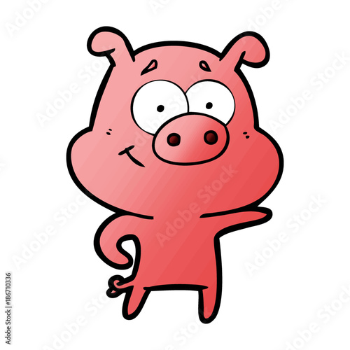 cartoon pig pointing