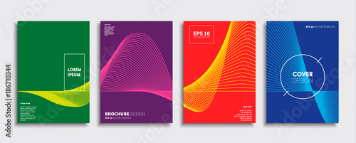 Obraz na płótnie Minimal Vector cover designs. Future Poster template. w salonie