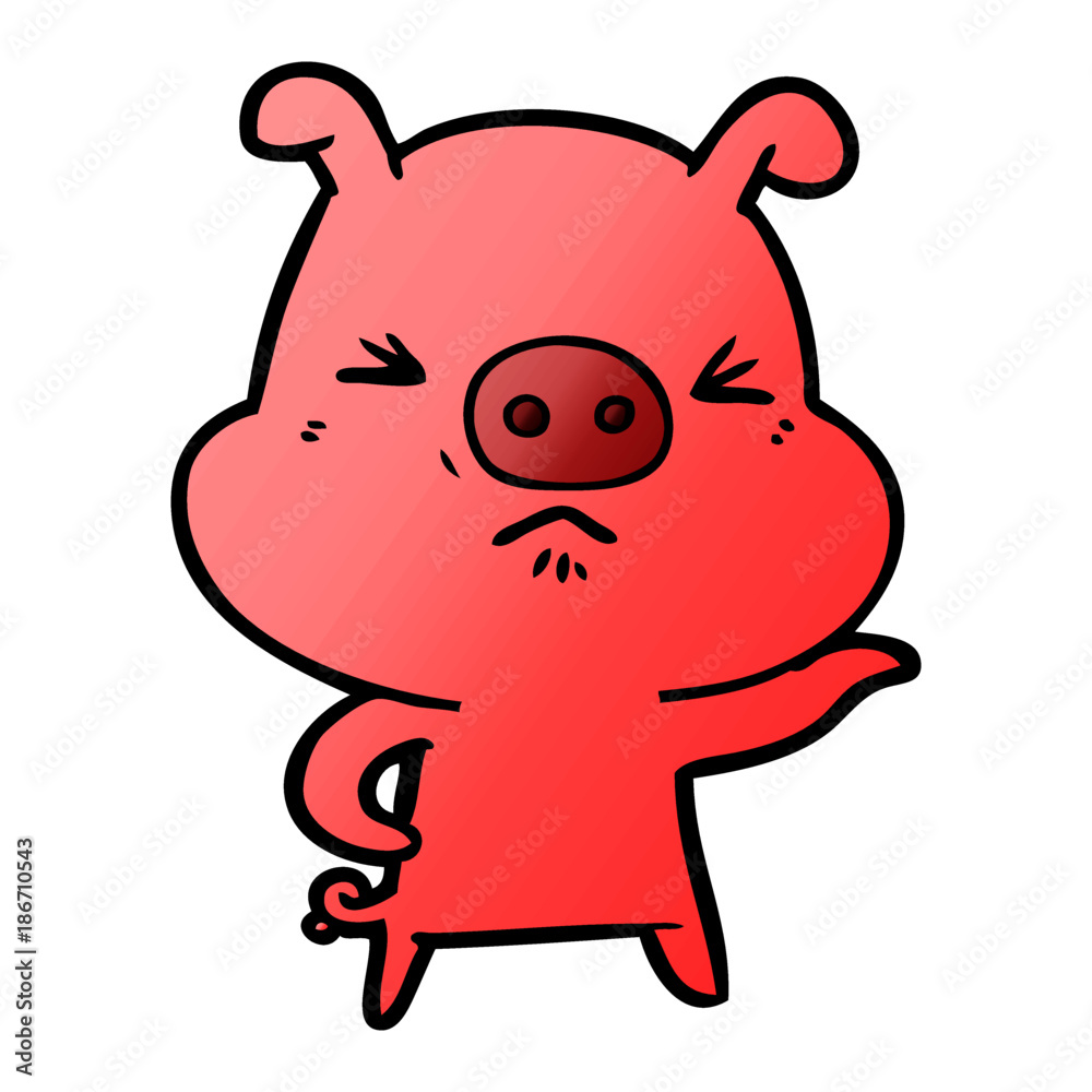 cartoon angry pig cartoon angry pig