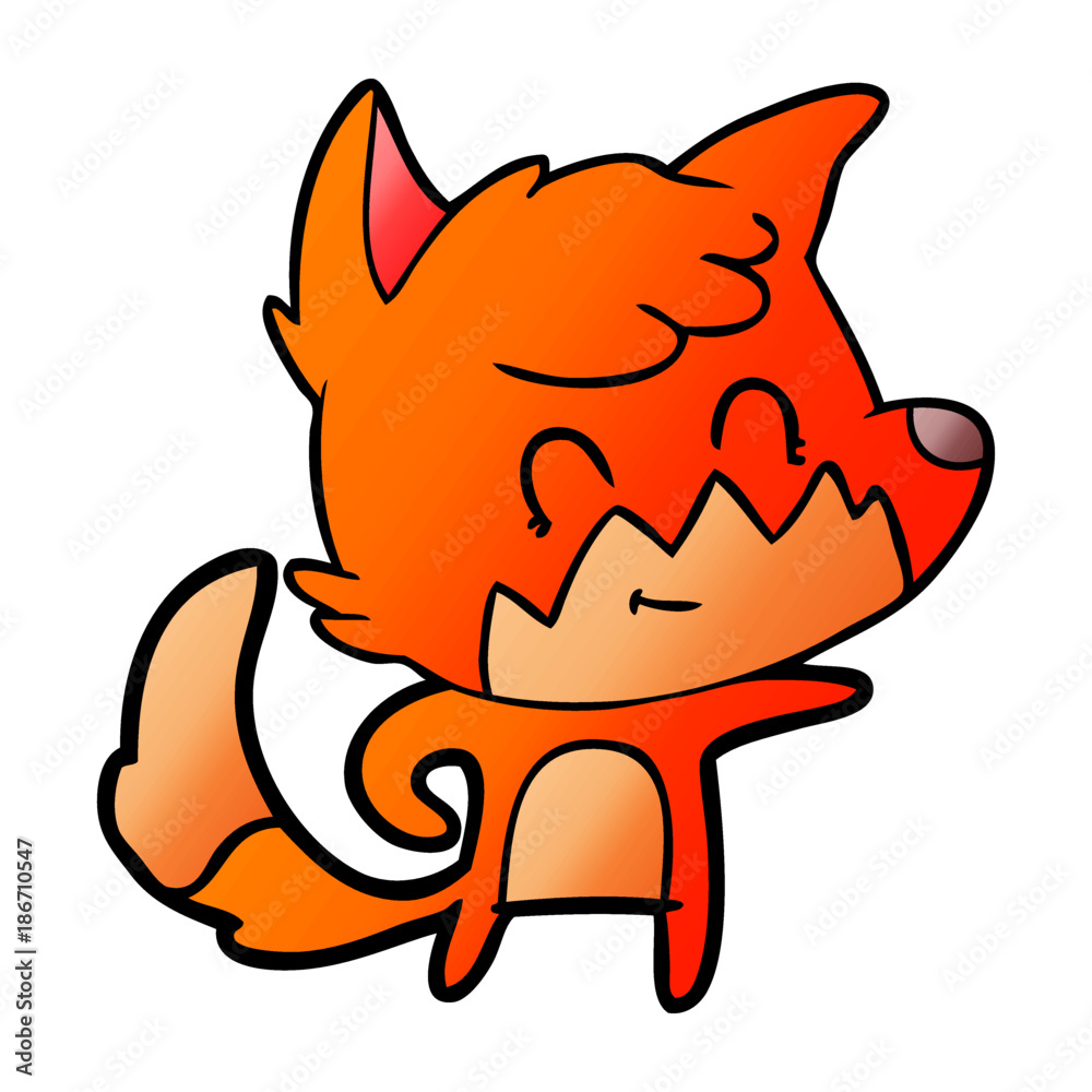 cartoon friendly fox cartoon friendly fox