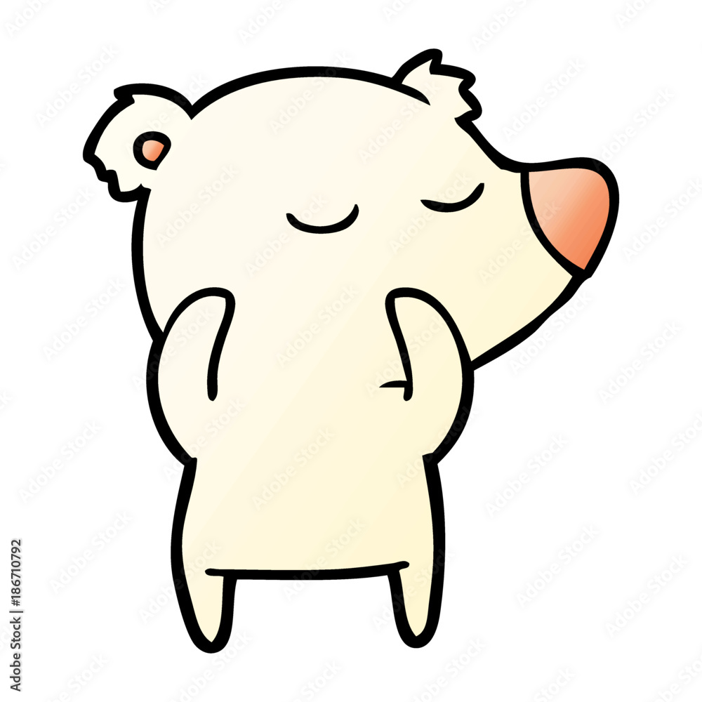 Fototapeta premium happy cartoon polar bear