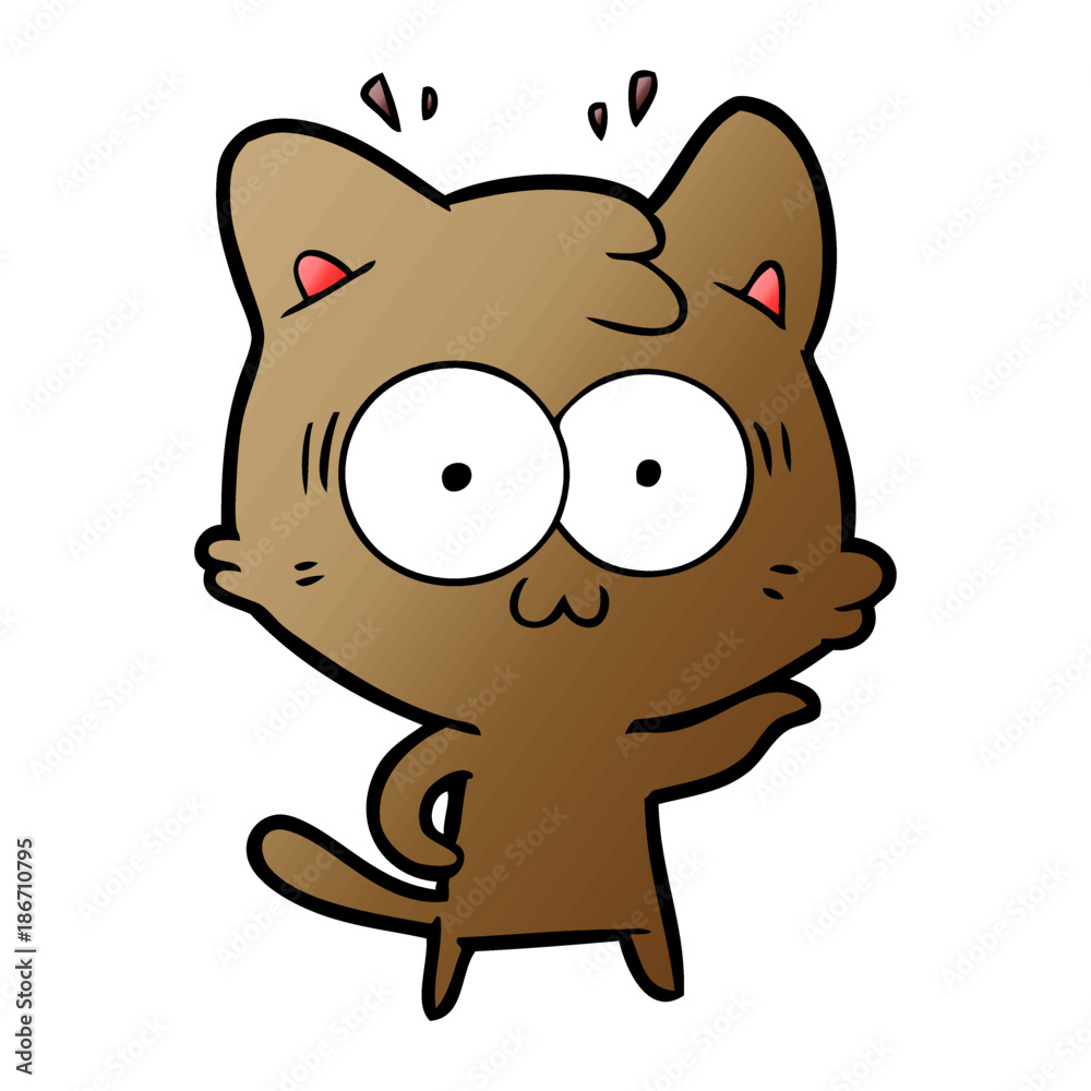 cartoon surprised cat cartoon surprised cat