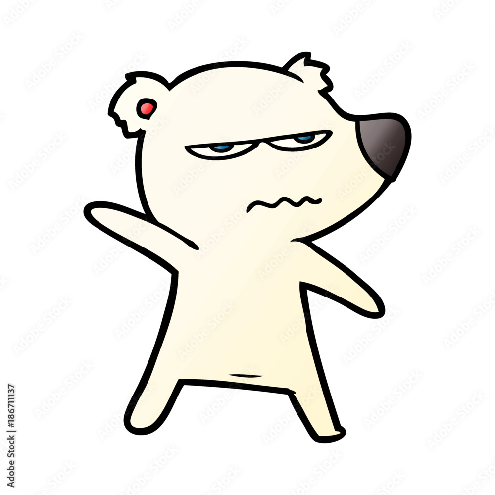 angry bear polar cartoon pointing angry bear polar cartoon pointing