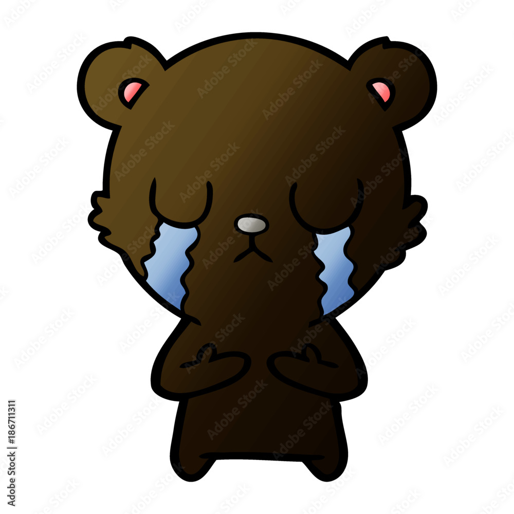 crying cartoon bear crying cartoon bear
