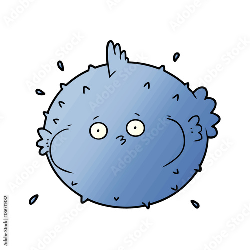 cartoon puffer fish