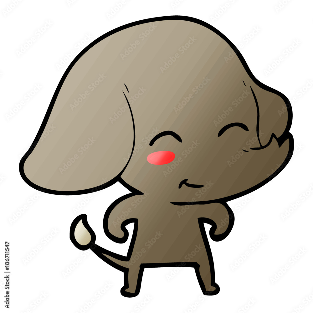 Obraz premium cute cartoon elephant