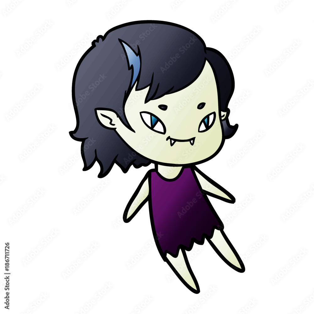 cartoon friendly vampire girl cartoon friendly vampire girl