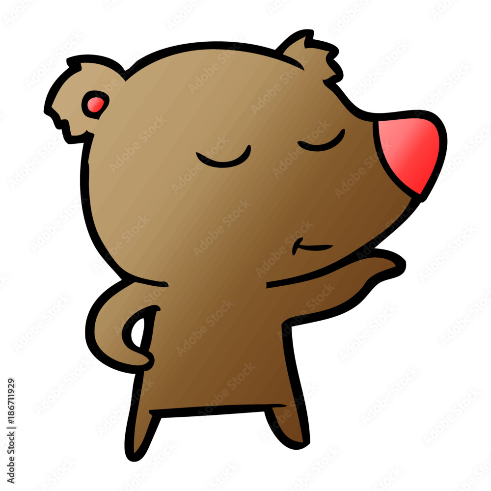 happy cartoon bear
