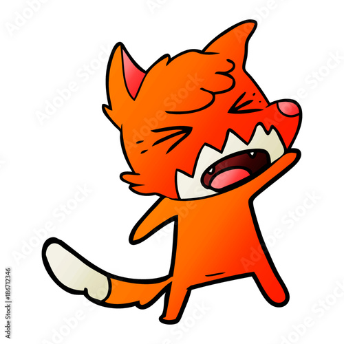 angry cartoon fox