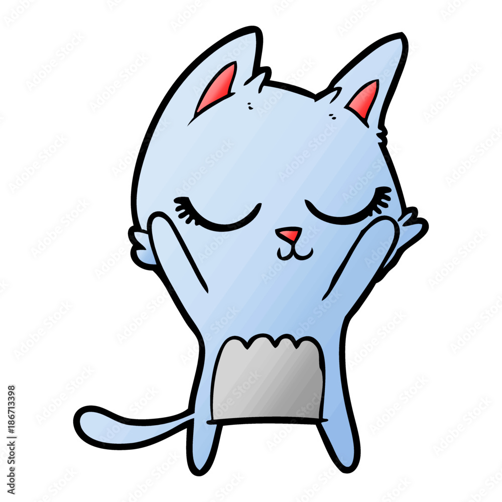 Obraz premium calm cartoon cat
