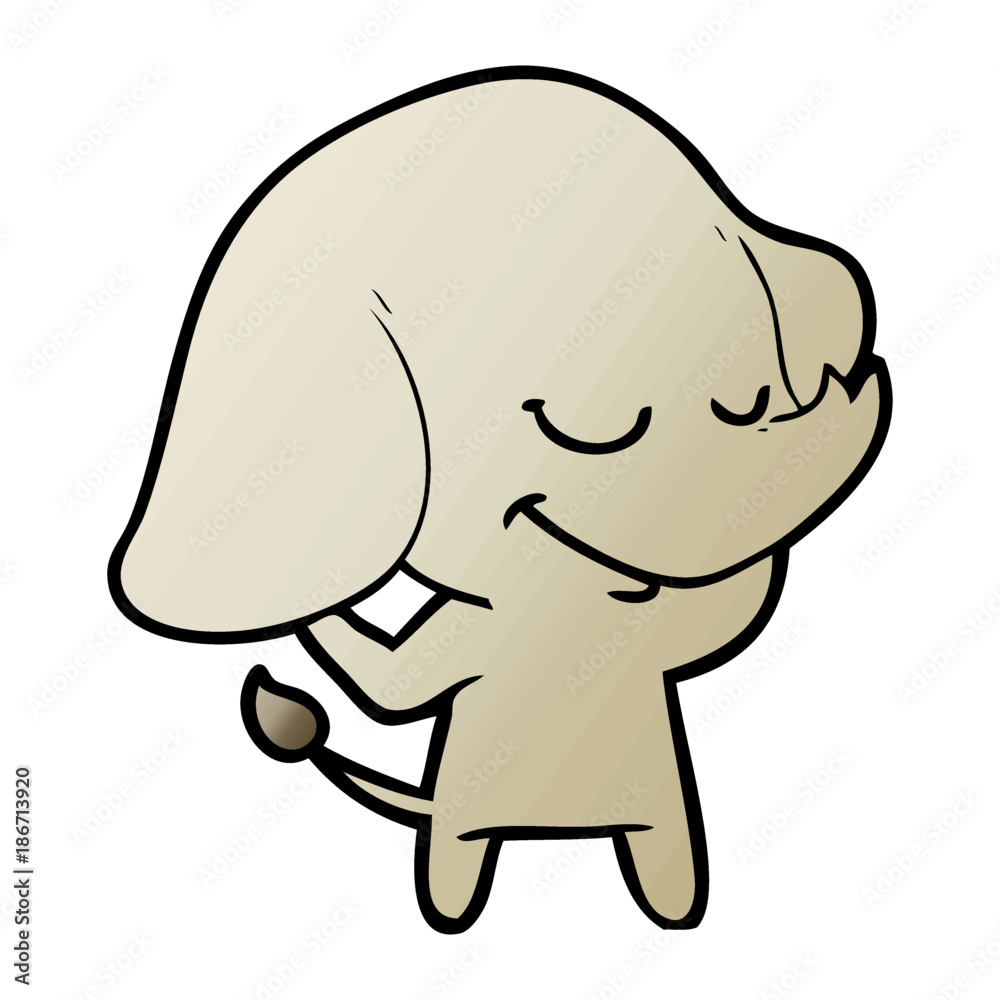 cartoon smiling elephant cartoon smiling elephant