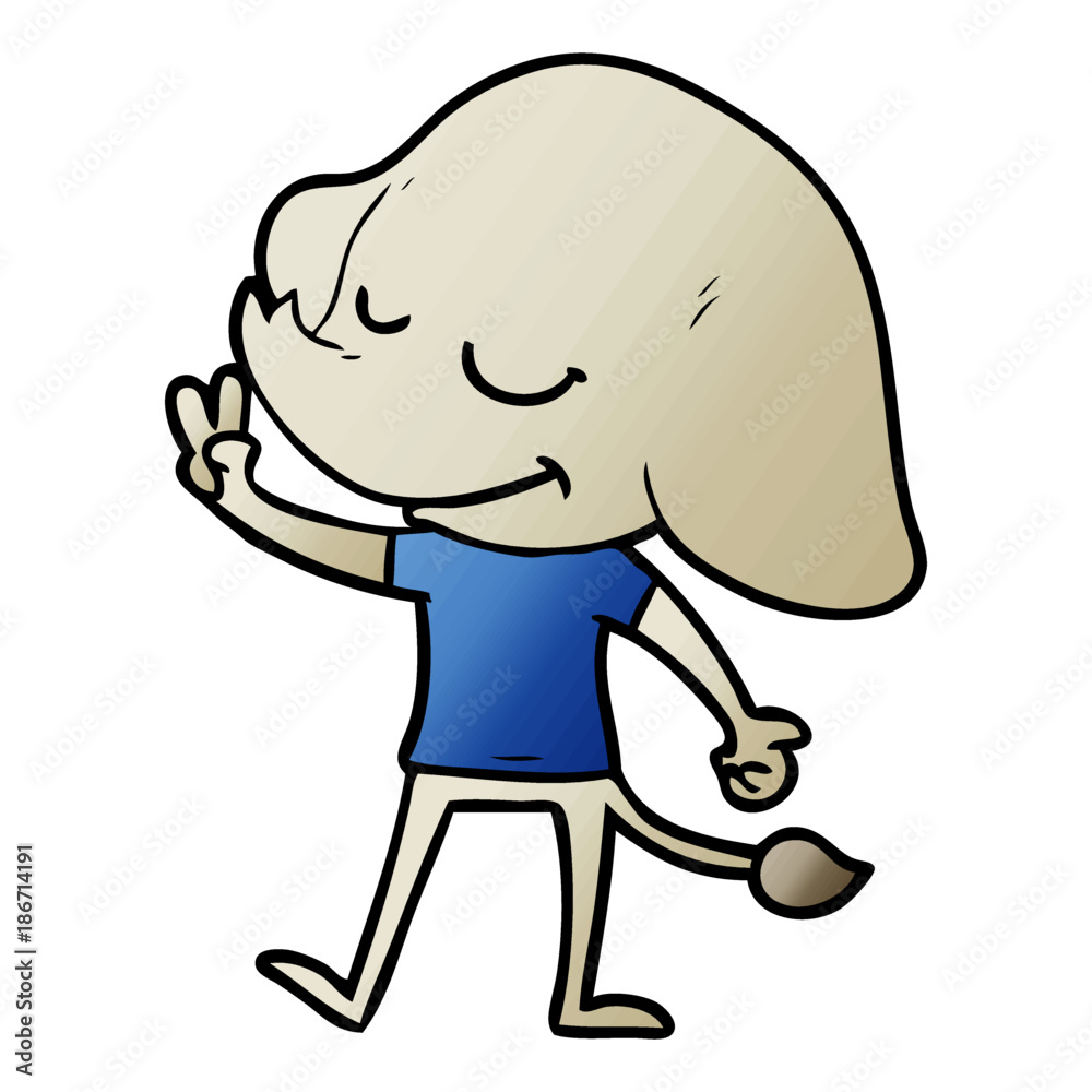 cartoon smiling elephant