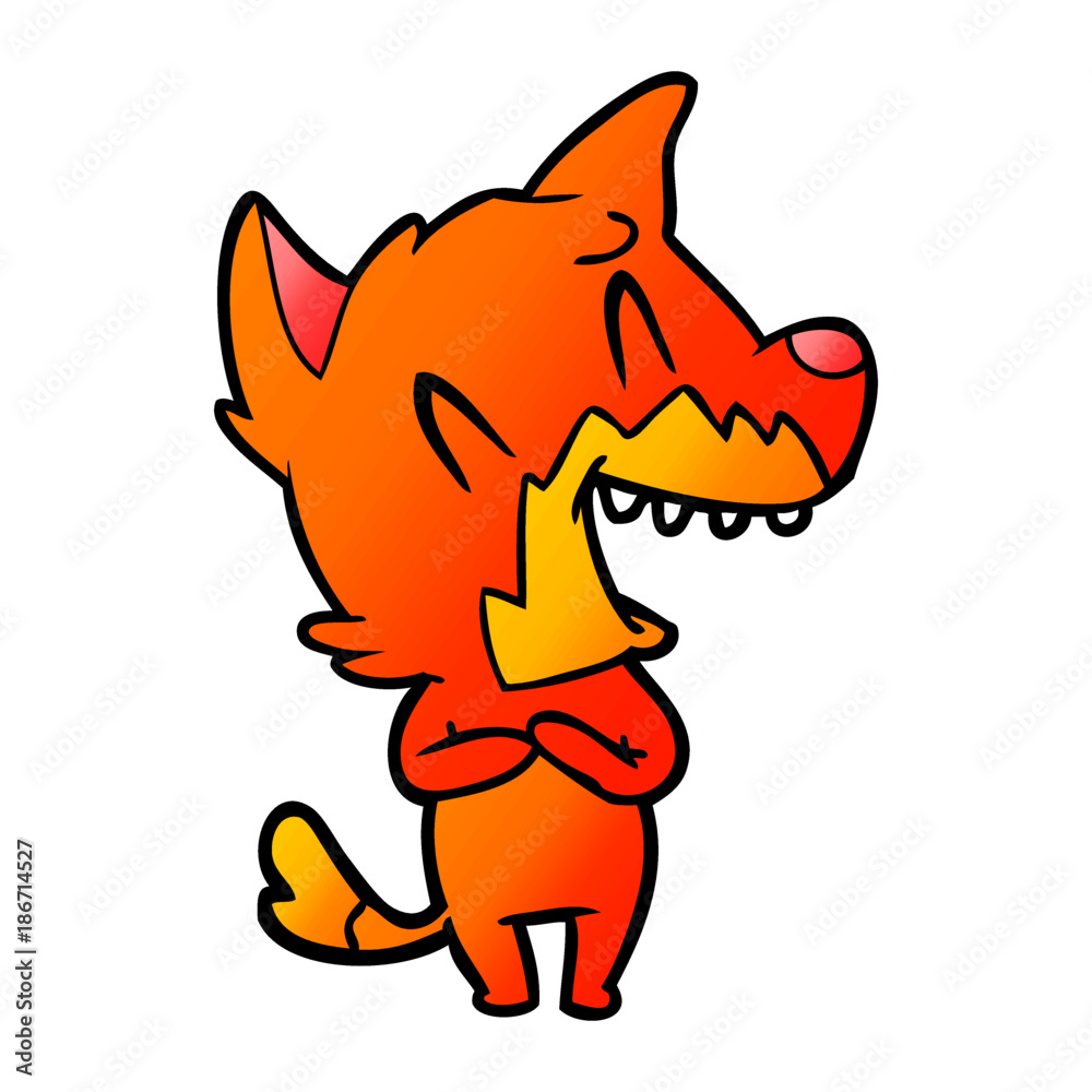 laughing fox cartoon