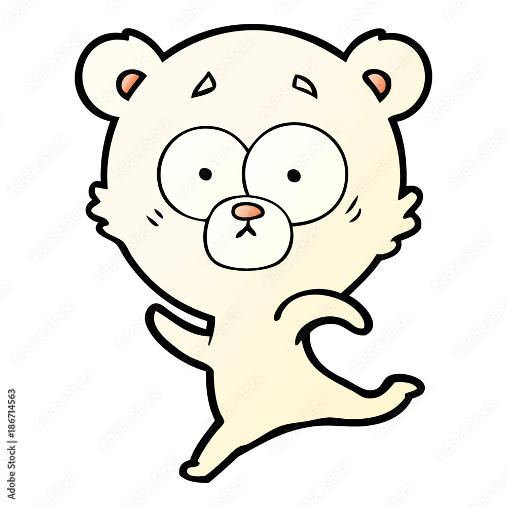 Fototapeta premium surprised polar bear cartoon