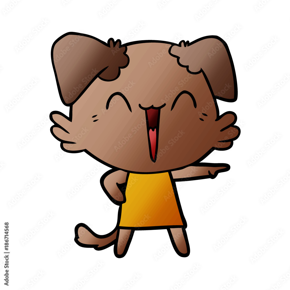 happy little dog cartoon happy little dog cartoon