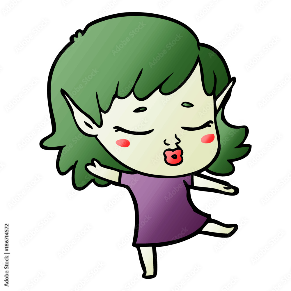 pretty cartoon elf girl pretty cartoon elf girl