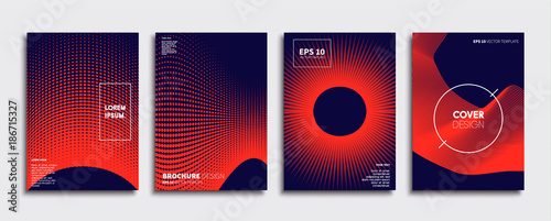 Obraz na płótnie Minimal Vector cover designs. Future Poster template. w salonie