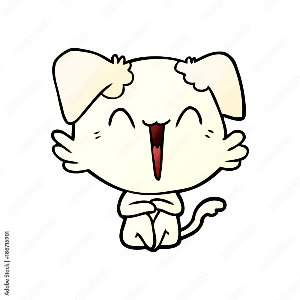 happy little dog cartoon happy little dog cartoon