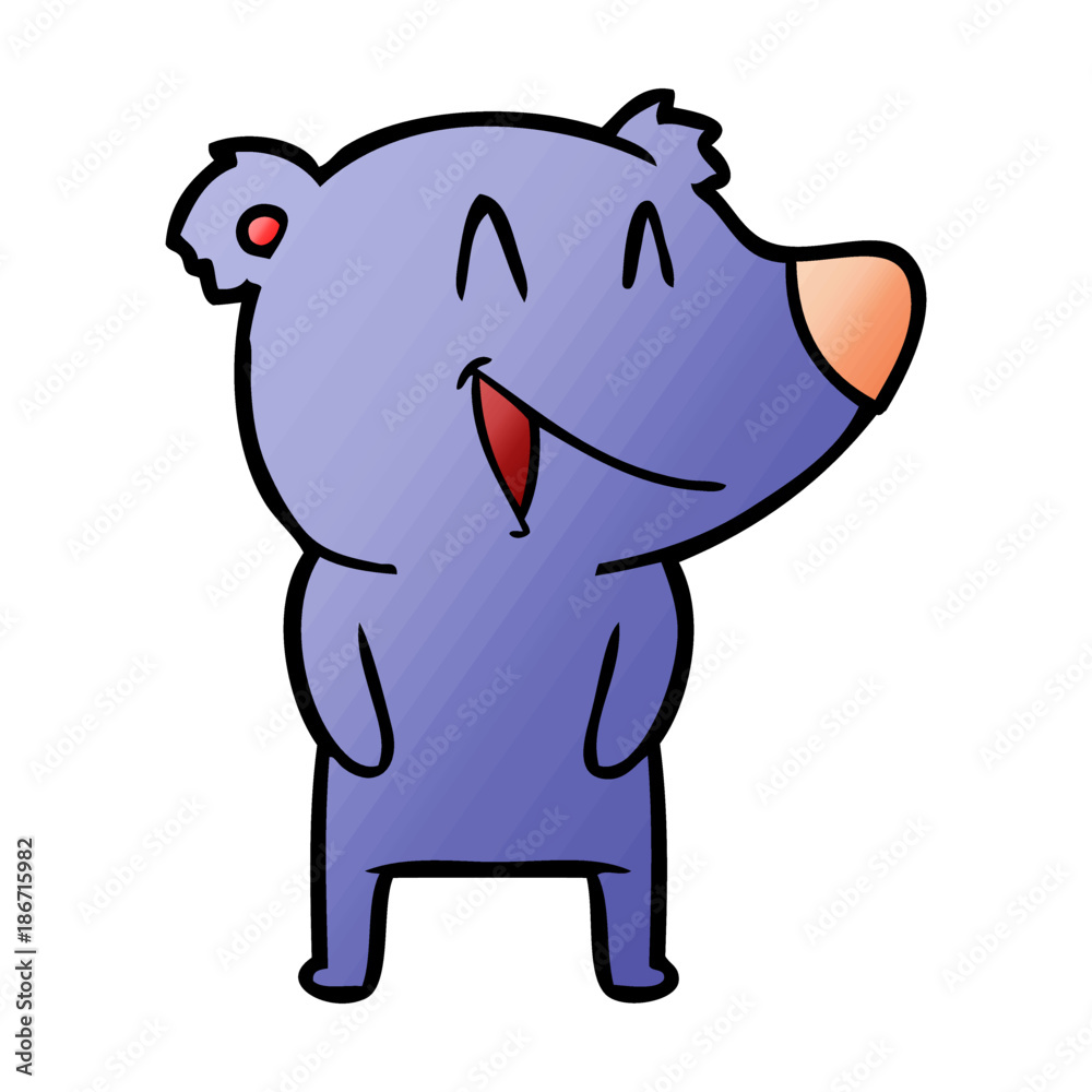 Fototapeta premium laughing bear cartoon