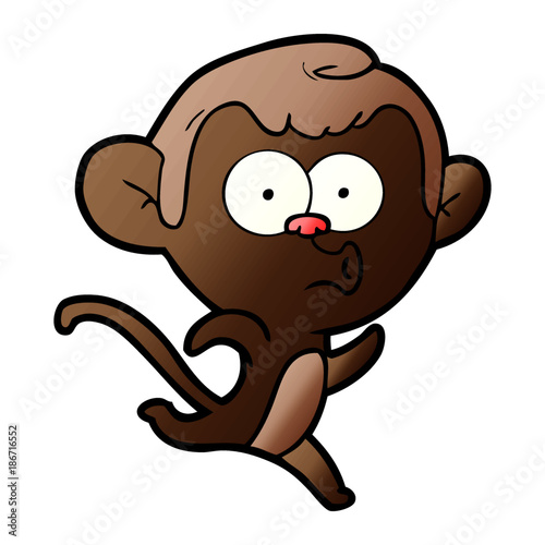 cartoon surprised monkey