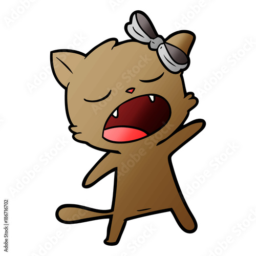 cartoon singing cat