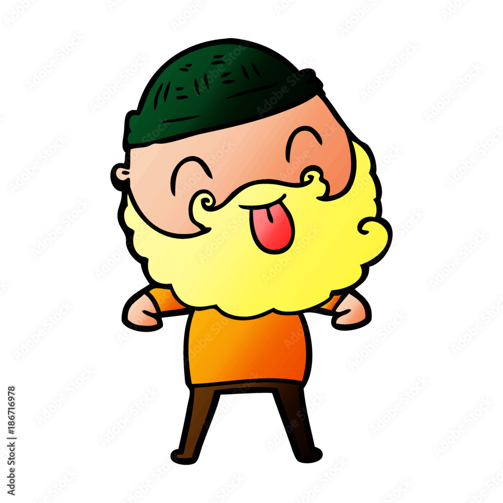 man with beard sticking out tongue man with beard sticking out tongue