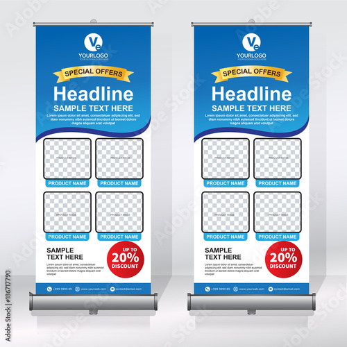Roll up banner design template