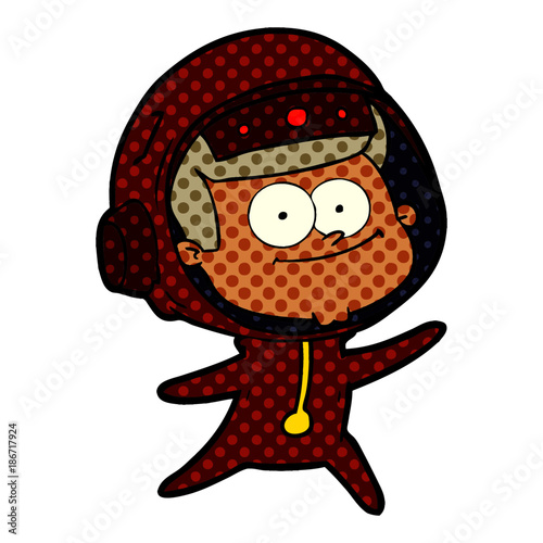 happy astronaut cartoon