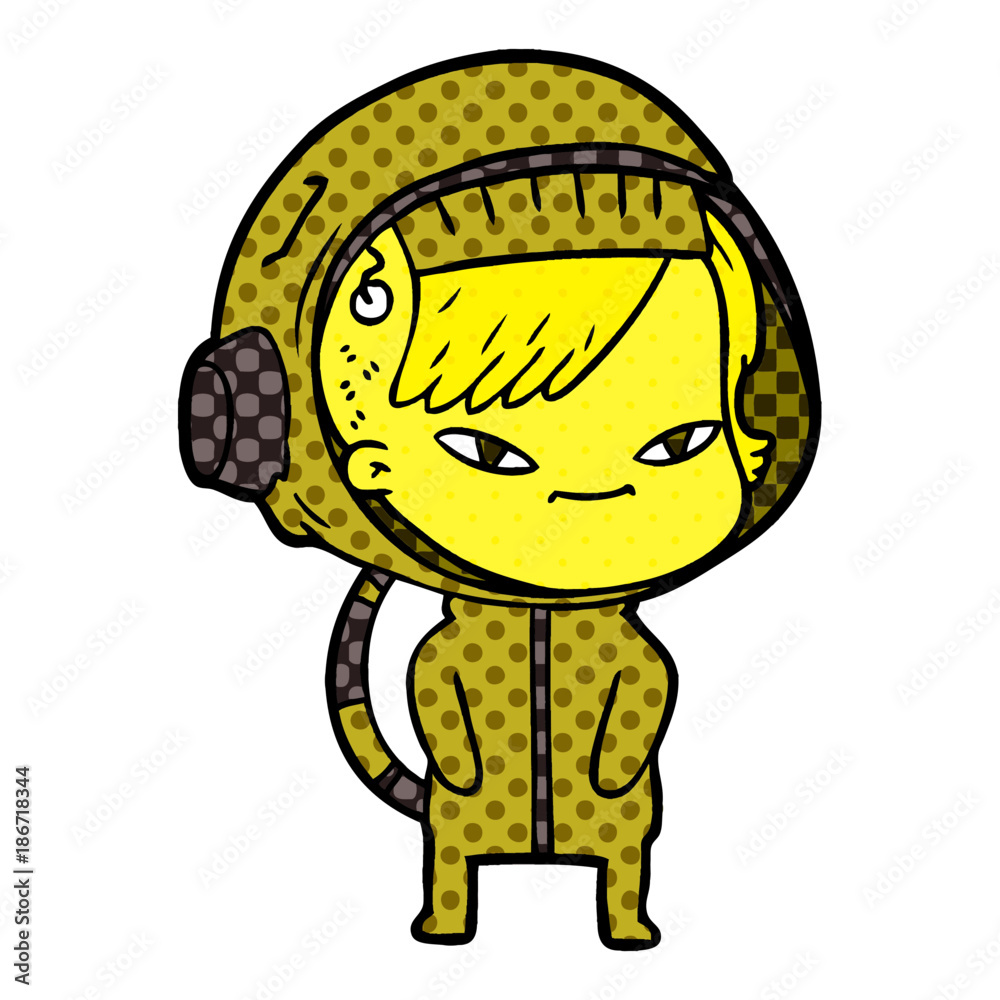 cartoon astronaut woman cartoon astronaut woman