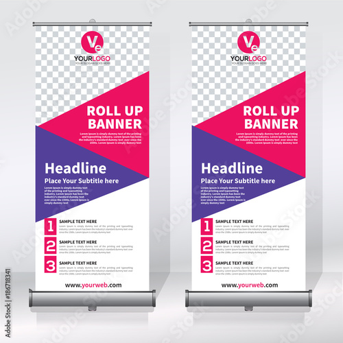 Roll up banner design template