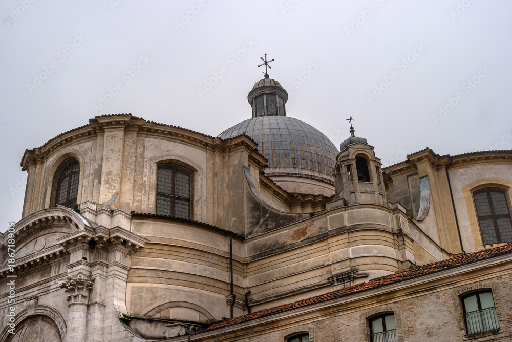 Dome of the Catholic church in Venice. Church of San Geremia in Venice, Italy